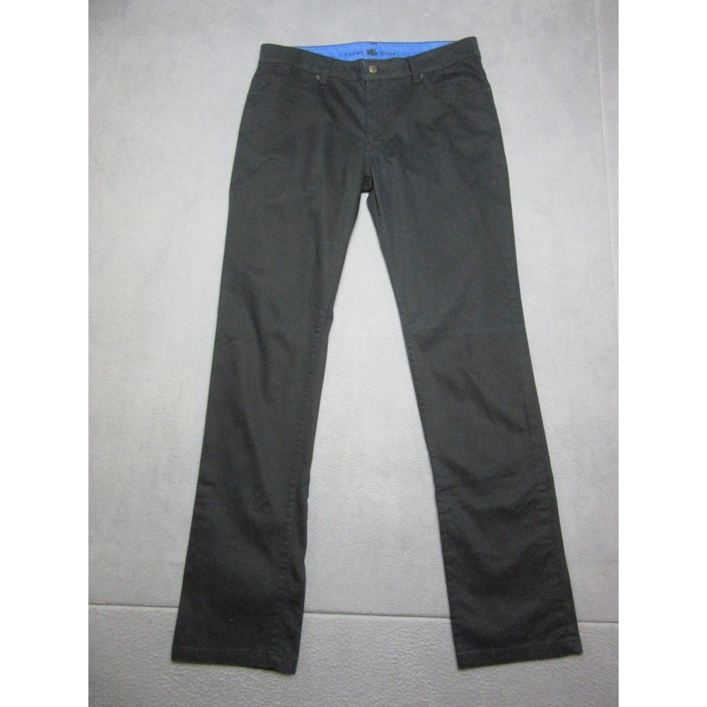 Stone Rose Pants Mens 36 Black Stretch Straight Leg Casual 5-Pockets